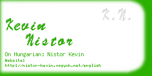 kevin nistor business card